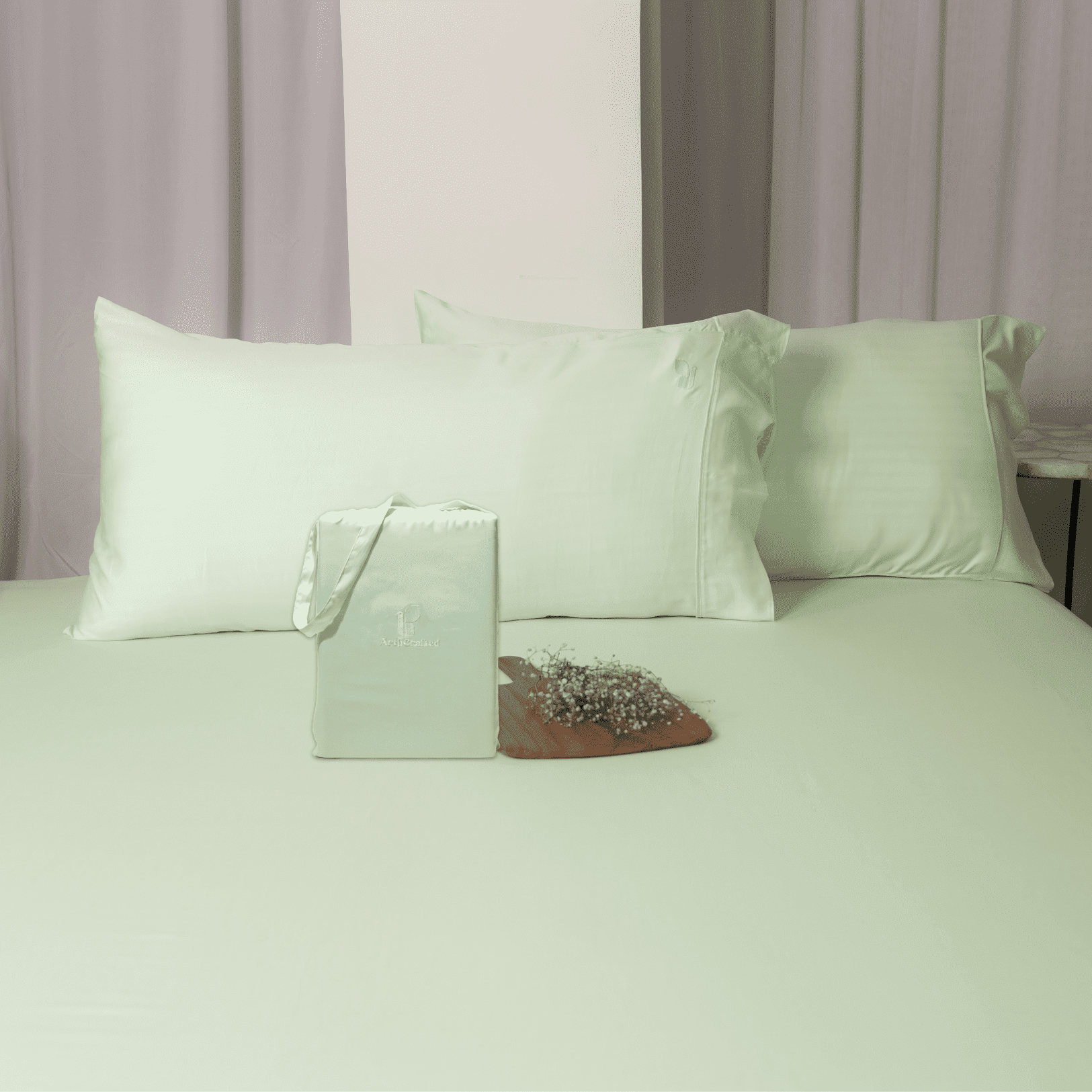 100% Eucalyptus Tencel Lyocell Cooling Pillowcases (2pc) - King Size, Silky & Hypoallergenic