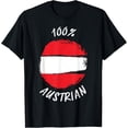 thumbnail image 1 of 100% Austrian Shirt | Proud Austrian Shirt | Flag Austria T-Shirt, 1 of 4