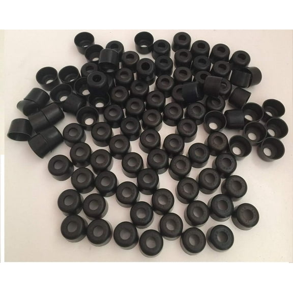 100 Automotive Umbrella Valve Stem Oil Seals compatible with Chevrolet & Ford small blocks with Chevy sb 350 302 Ford GM sbc Small Block 11/32" Valves