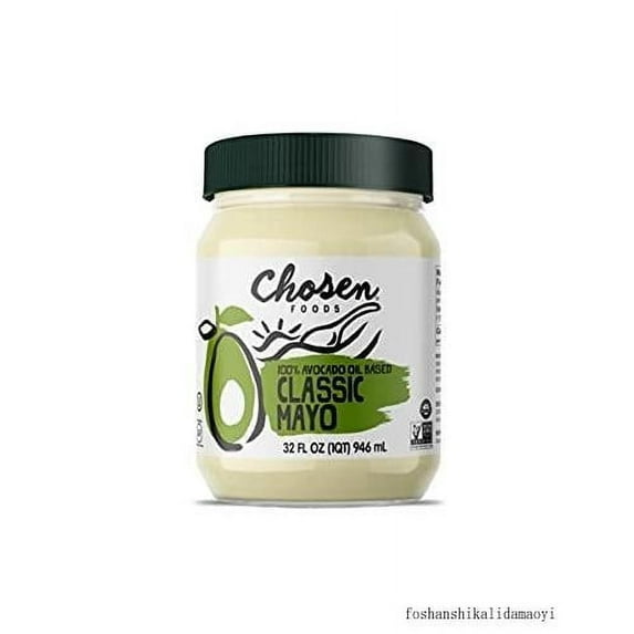 100% Avocado Oil-Based Classic Mayonnaise, Gluten Dairy Free, Low-Carb, Keto Paleo Diet Friendly, Mayo For Swiches, Dressings Sauces, Made With Cage Free Eggs (32 Fl Oz)