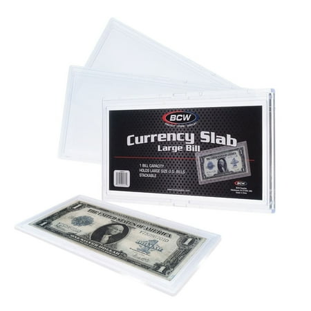 100 BCW Deluxe Large Bill Currency Slabs