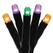 Indoor/Outdoor 100-Count Battery-Operated LED 8-Function Micro String Lights, Multicolor, 33', Halloween by Way To Celeb
