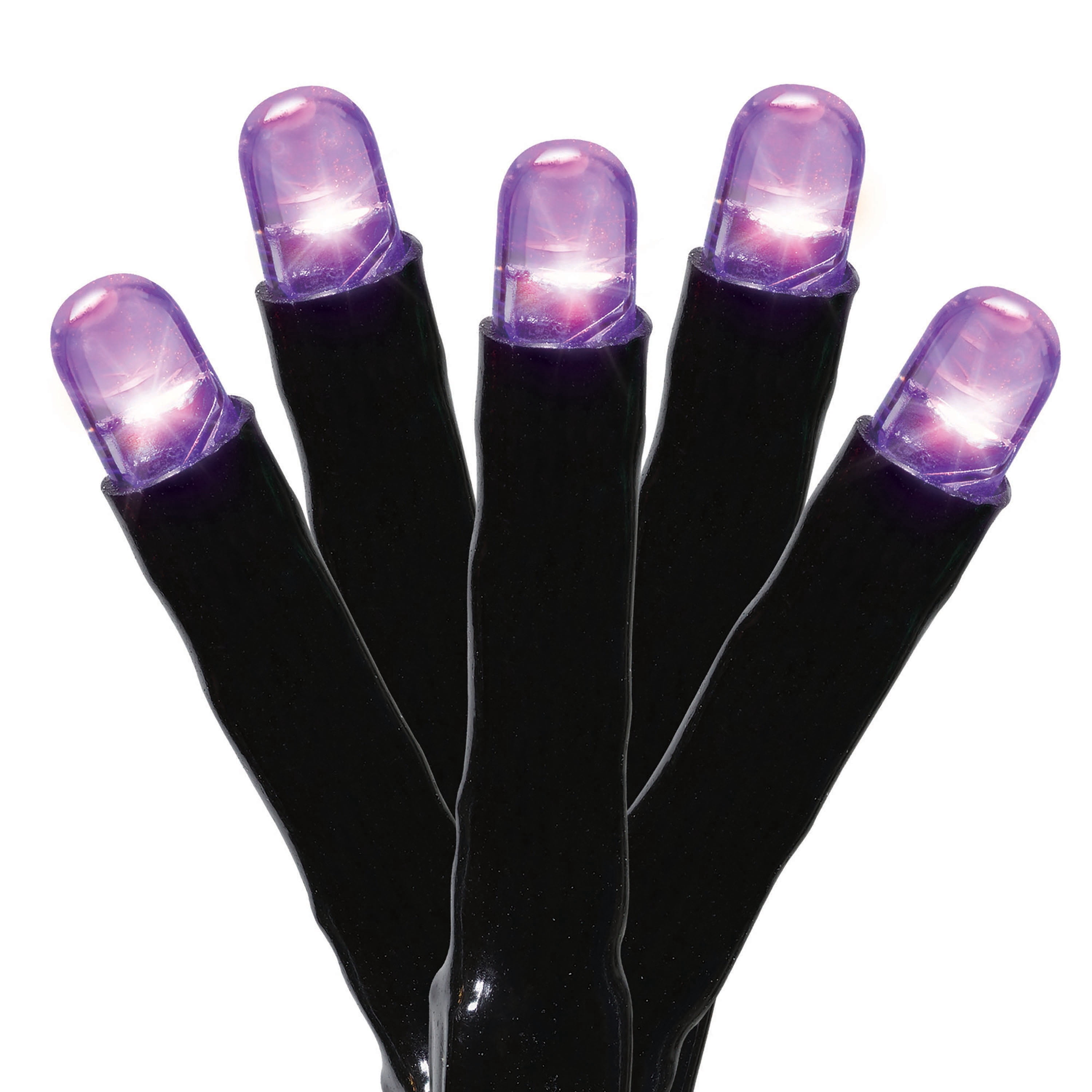 Indoor/Outdoor 100-Count Battery-Operated LED 8-Function Micro String Lights, Purple, 32', Halloween by Way To Celebrate