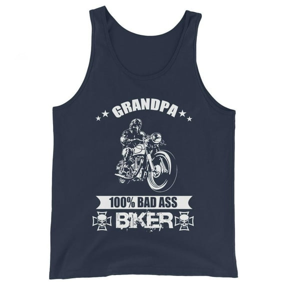 100% Bad Ass Biker GrandPa Tank Top