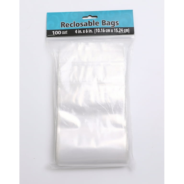 100 Baggies W 4X6 H Small Reclosable Seal Clear Plastic Poly Bag
