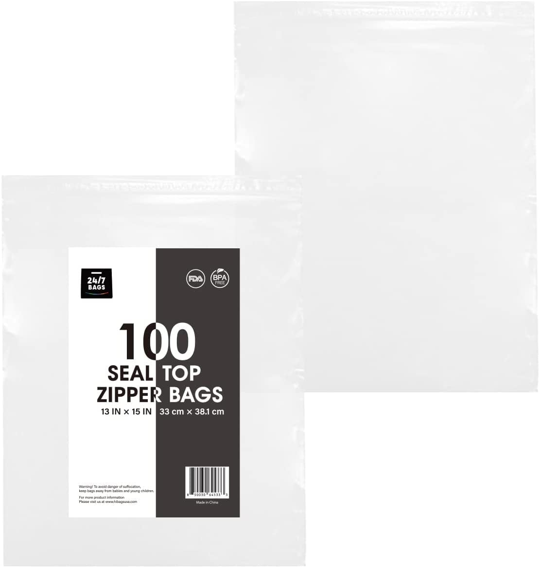 13 x 15 2 Gallon Standard Weight Seal Top Freezer Bag - 100/Pack
