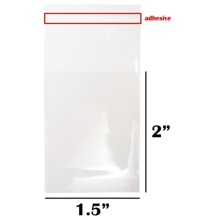100 Bags of Ultra Clear Treat, Bakery, Candle, soap, Cookie Bags w/Adhesive Seal