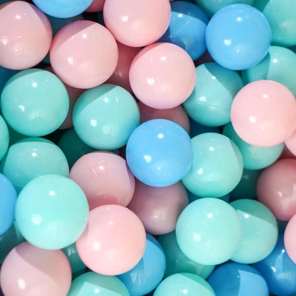 100 Ball Pit Balls for Kids Toddlers Ball Pit, Play Tent, Phthalate Free BPA Free Crush Proof Plastic Ball, Play Balls Birthday Parties in Reusable Storage Bag