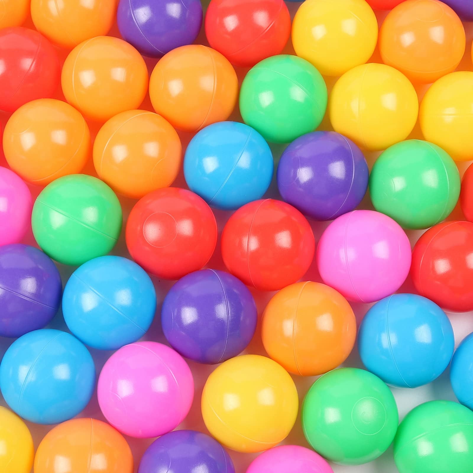 100 Ball Pits Balls, 2.2'' BPA Free Plastic Balls Crush Proof Ocean Balls Phthalate Free Toys for Boys Girls Toddlers Indoor Outdoor Game