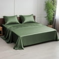 thumbnail image 1 of 100% Bamboo Full Size Sheet Set - Ultra Soft, Breathable & Cooling, Ideal for Hot Sleepers, 16" Deep Pocket, Hotel Luxury Bedding (Avocado Green), 1 of 8