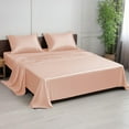 thumbnail image 1 of 100% Bamboo King Sheet Set - Ultra Soft, Breathable & Cooling, Ideal for Hot Sleepers, 16" Deep Pocket, Hotel Luxury Bedding (Rose Gold), 1 of 8