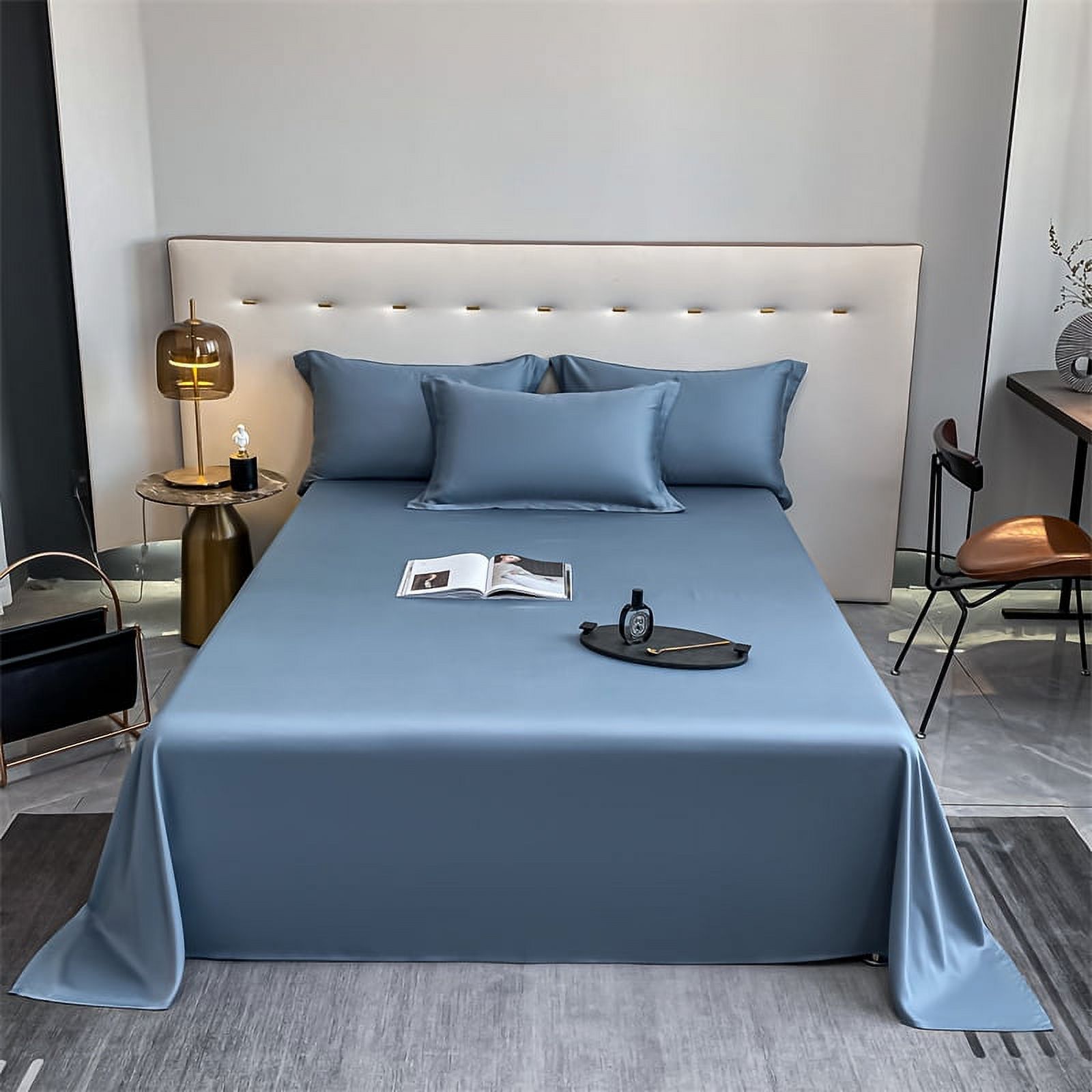 100 Bamboo Luxury Bed Sheet Flat Bed Sheets Cooling Flat Sheet Solid