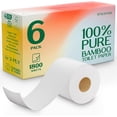 thumbnail image 1 of 100% Bamboo Toilet Paper | 3-Ply – Strong & Absorbent | Tree-Free, FSC Certified, BPA/PFAS-Free | Septic-Safe, Lint-Free | 6 Rolls (1800 Sheets) |, 1 of 5