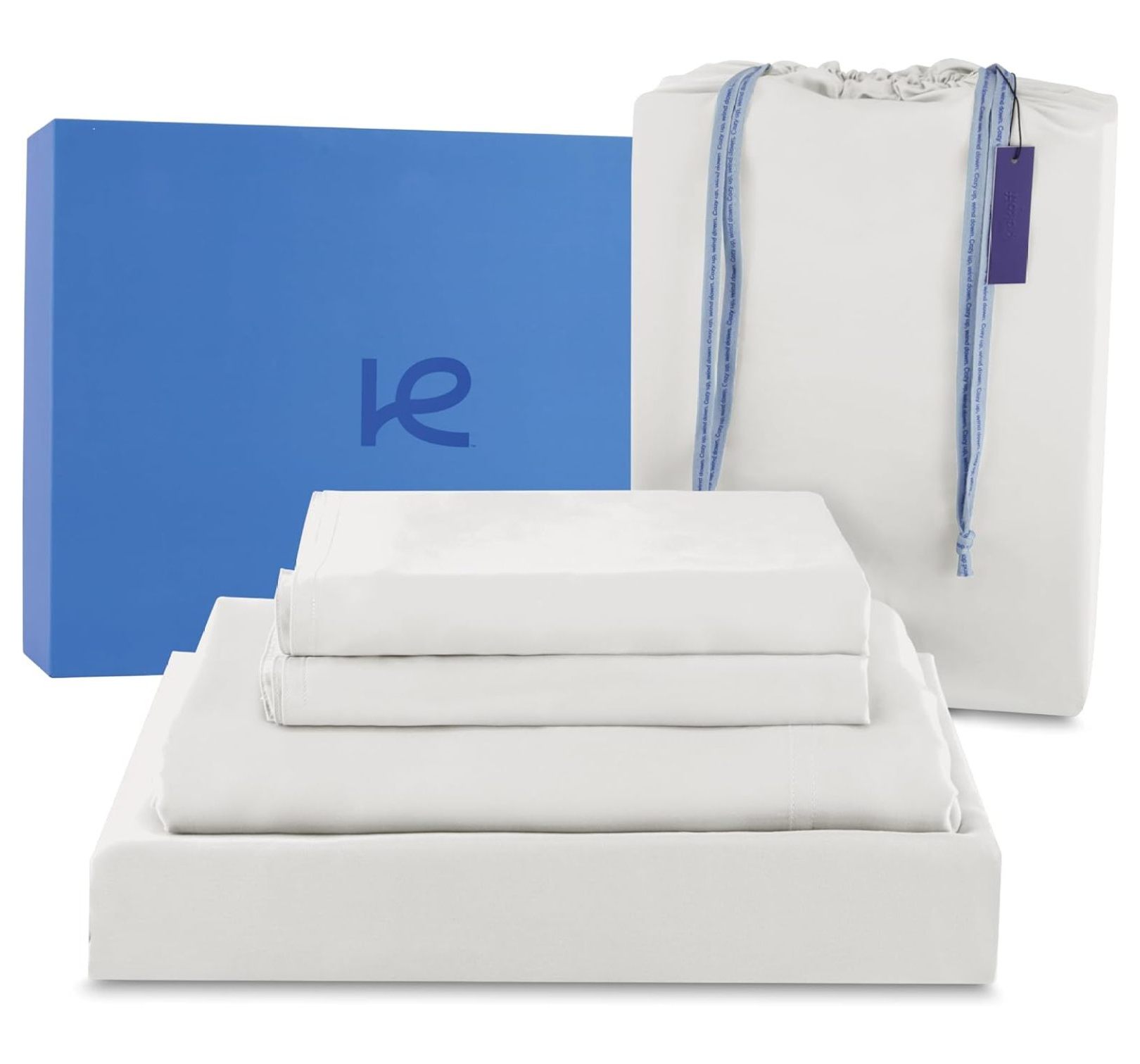 100 Bamboo Viscose Sheets, Queen Size Bedding Set 4Piece Extra Deep