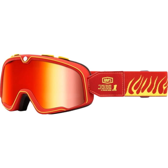 100% Barstow Death Spray Red Mirror Goggles