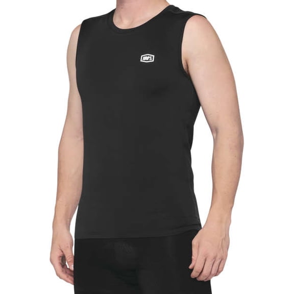100% Basecamp Sleeveless Jersey (Small, Black)