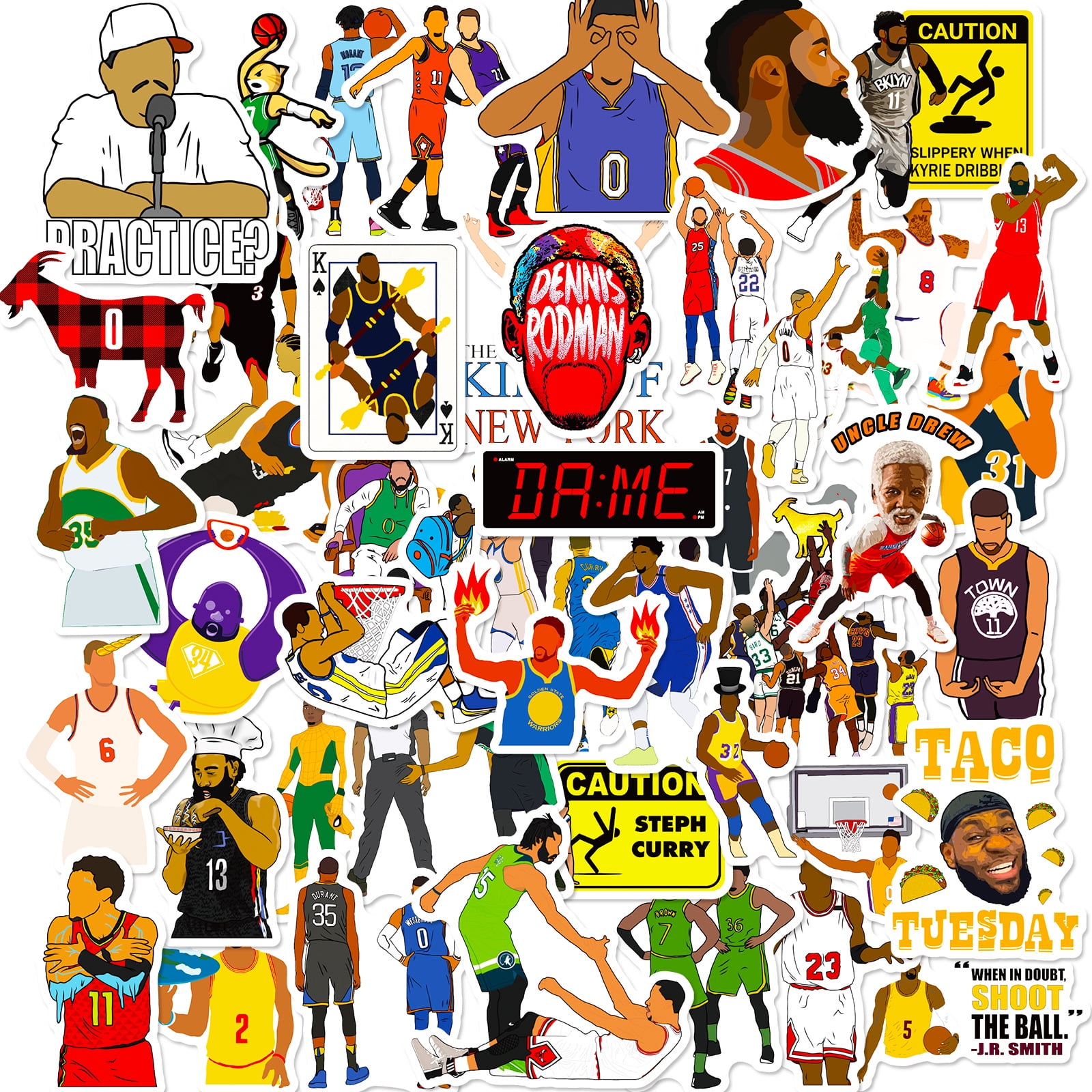 100 Basketball N NBA Basketball Meme Stickers Basketball Players Sports ...