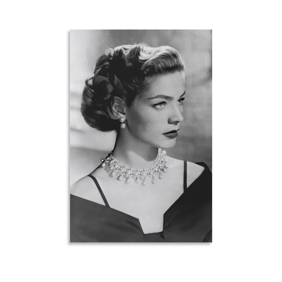 100 Beautiful Old Hollywood-actresses Lauren Bacall Retro Poster Picture Print Canvas Poster Wall Paint Art Posters Decor Modern Home Artworks Gift 12x18inch(30x45cm)