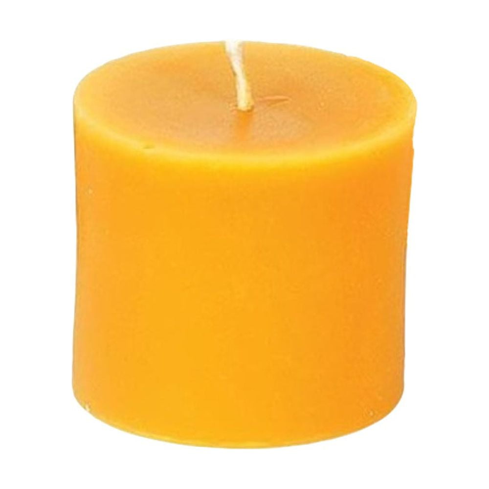 100% Beeswax Pillar Candle, Long Burn Time and Honey-Like Fragrance,  Smokeless and Dripless, No Added Scents, Paraffin or Chemical Fillers, 3x3  Burns