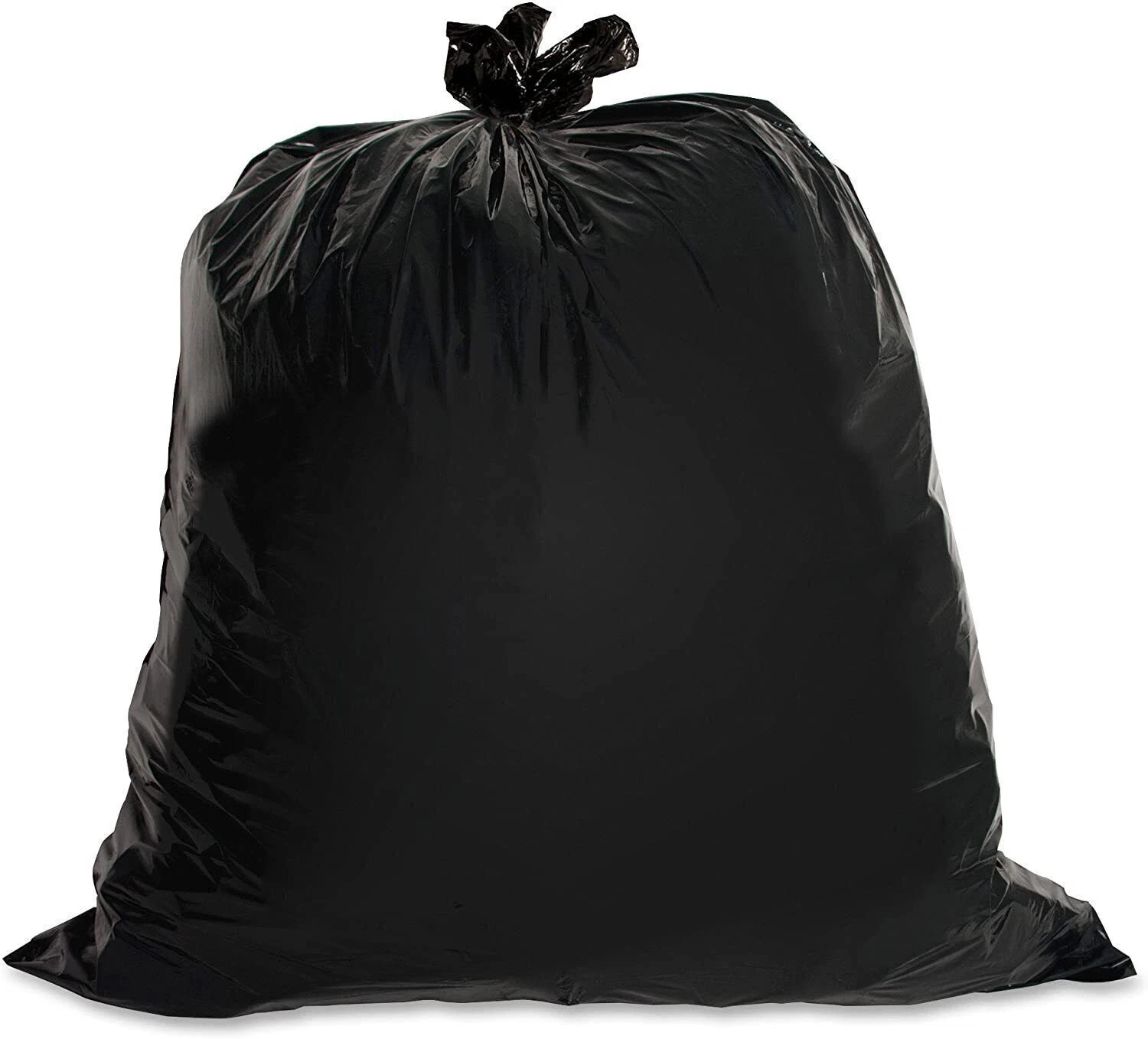 MMBM 40" x 46" LLDPE Black Trash Can Liners 1.25 Mil 40-45 Gallons Garbage Bag 100 Case for Warehouse, Industrial & Commercial Use