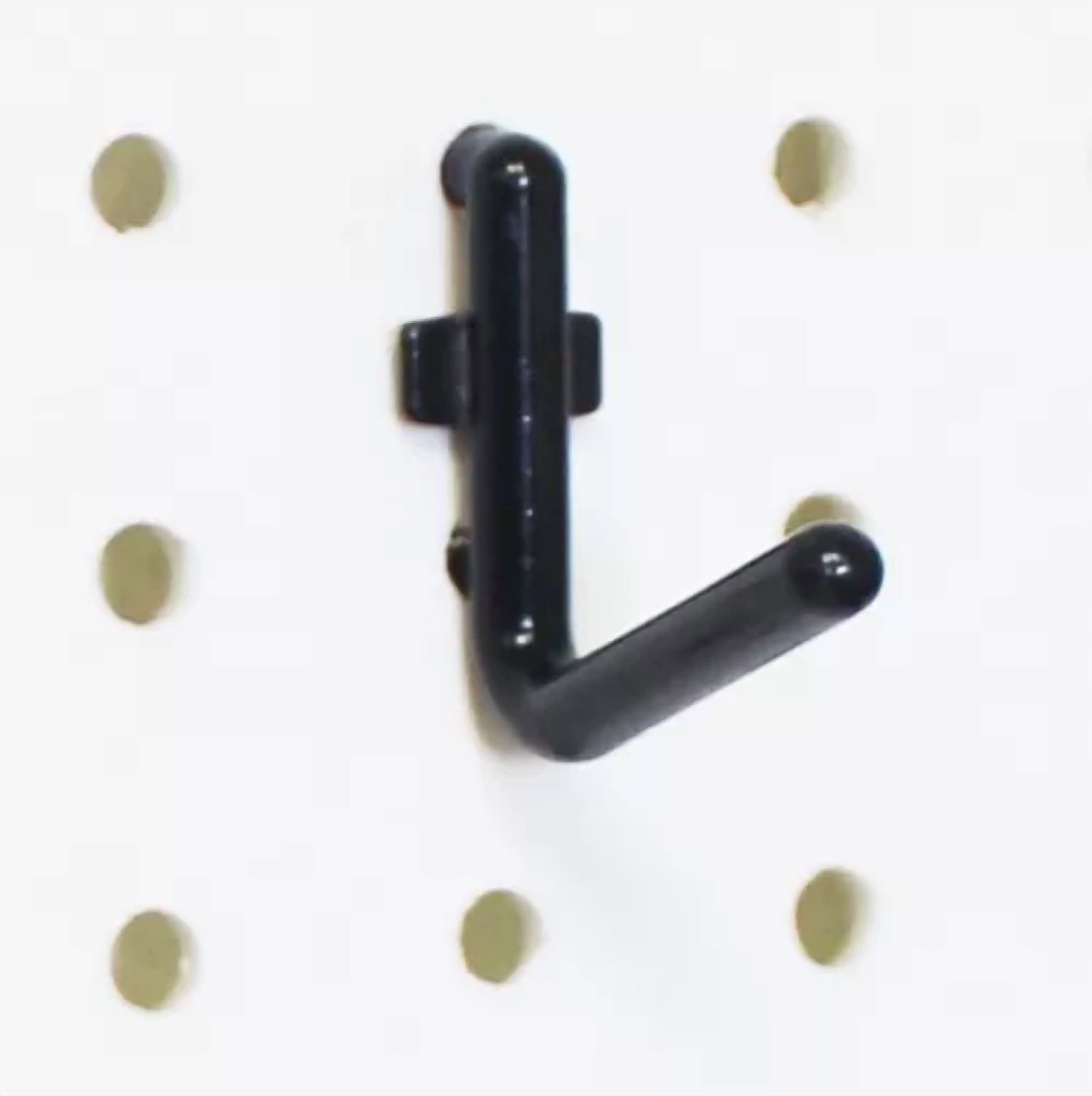 100 Black L Peg Hooks - Lock To Pegboard - Tool Storage - Garage Wall Organizer