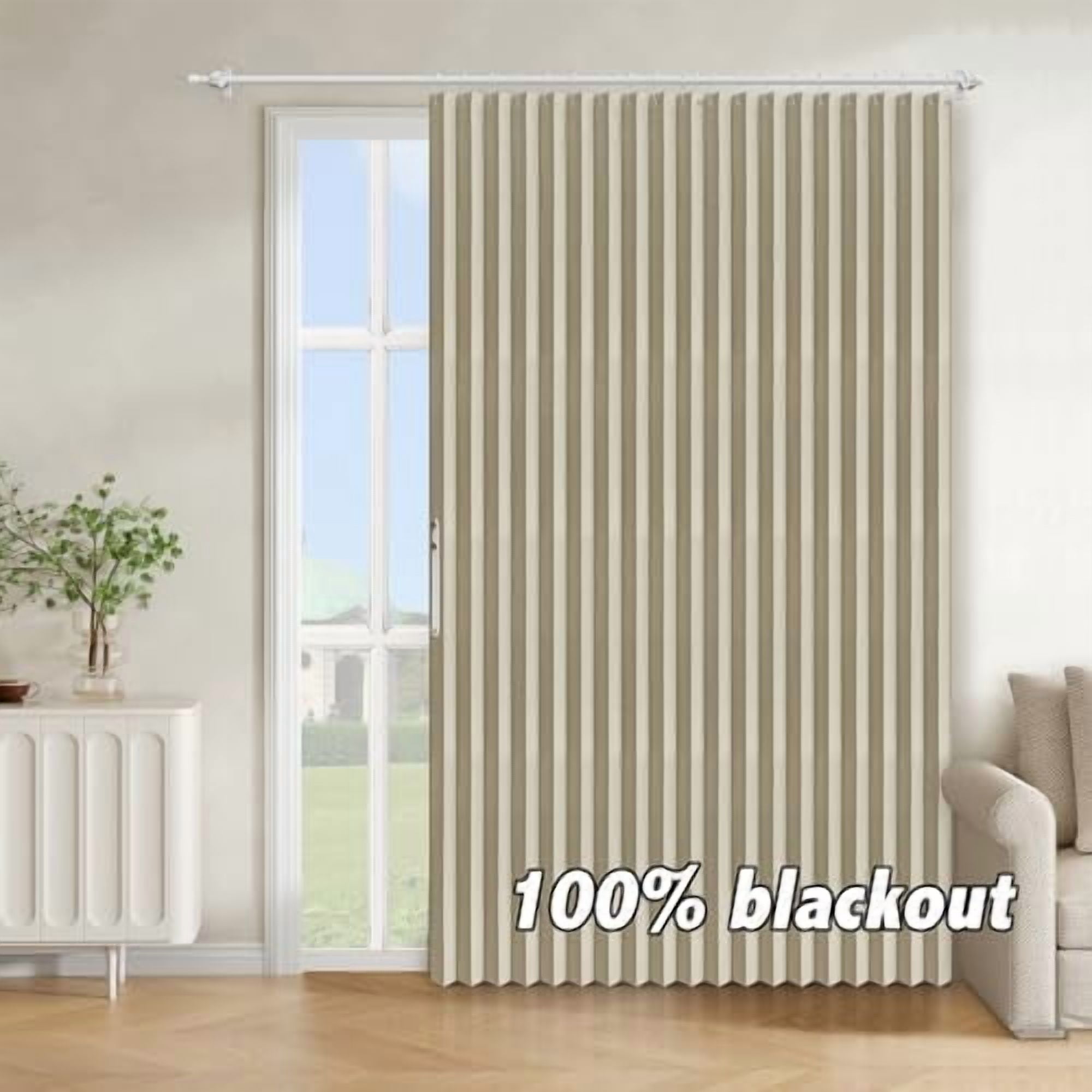 100% Blackout Accordion Door Curtain 98