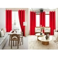 thumbnail image 1 of 100% Blackout Adam 2 piece panels 84 inch length room darkening grommet top window drapes for living room red solid color for bedroom home décor, 1 of 6