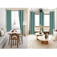 thumbnail image 1 of 100% Blackout Adam 2 piece panels 84 inch length room darkening grommet top window drapes for living room teal blue solid color for bedroom home décor, 1 of 6