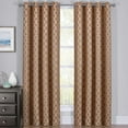 thumbnail image 1 of 100% Blackout Curtain Panels Rosaline - Woven Jacquard Triple Pass Thermal Insulated (Set of 2 Panels), 1 of 1