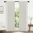 thumbnail image 1 of 100% Blackout Curtains 2 Panels Set, 52" Back Tab/Rod Pocket with Machine Washable Linen Textured Blackout Drape for Bedroom, Curtains,Beige, 1 of 6