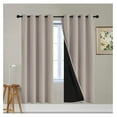 thumbnail image 1 of 100% Blackout Curtains 72 Inches Long, 2 Thick Layers Heat and Full Light Blocking Soft Thermal Insulated Drapes for Bedroom(52" Wide Each Panel, Natural, 2 Panels), 1 of 8