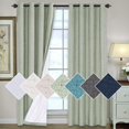 thumbnail image 1 of 100% Blackout Curtains for Bedroom 108 Inches Long Grommet Linen Face Full Light Blocking Curtain Drapes for Living Room Thermal Linen Look Curtains 2 Panels Set, 52" W x 108" L, Navy, 1 of 7