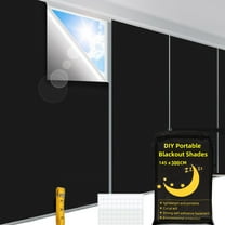 100% Blackout Curtains for Bedroom, Portable Blackout Shades Film Travel Blackout Blinds Sunblock Window Cover Black Out Curtains for Nursery Dorm Room Windows, 118" x 57" / 145 x 300cm