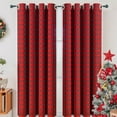 thumbnail image 1 of 100% Blackout Curtains for Bedroom,Thermal Insulated Grommet Window Drapes Room Darkening Red Curtains for Living Room with Black Back,52 x 72 Inch,2 Panels, 1 of 6