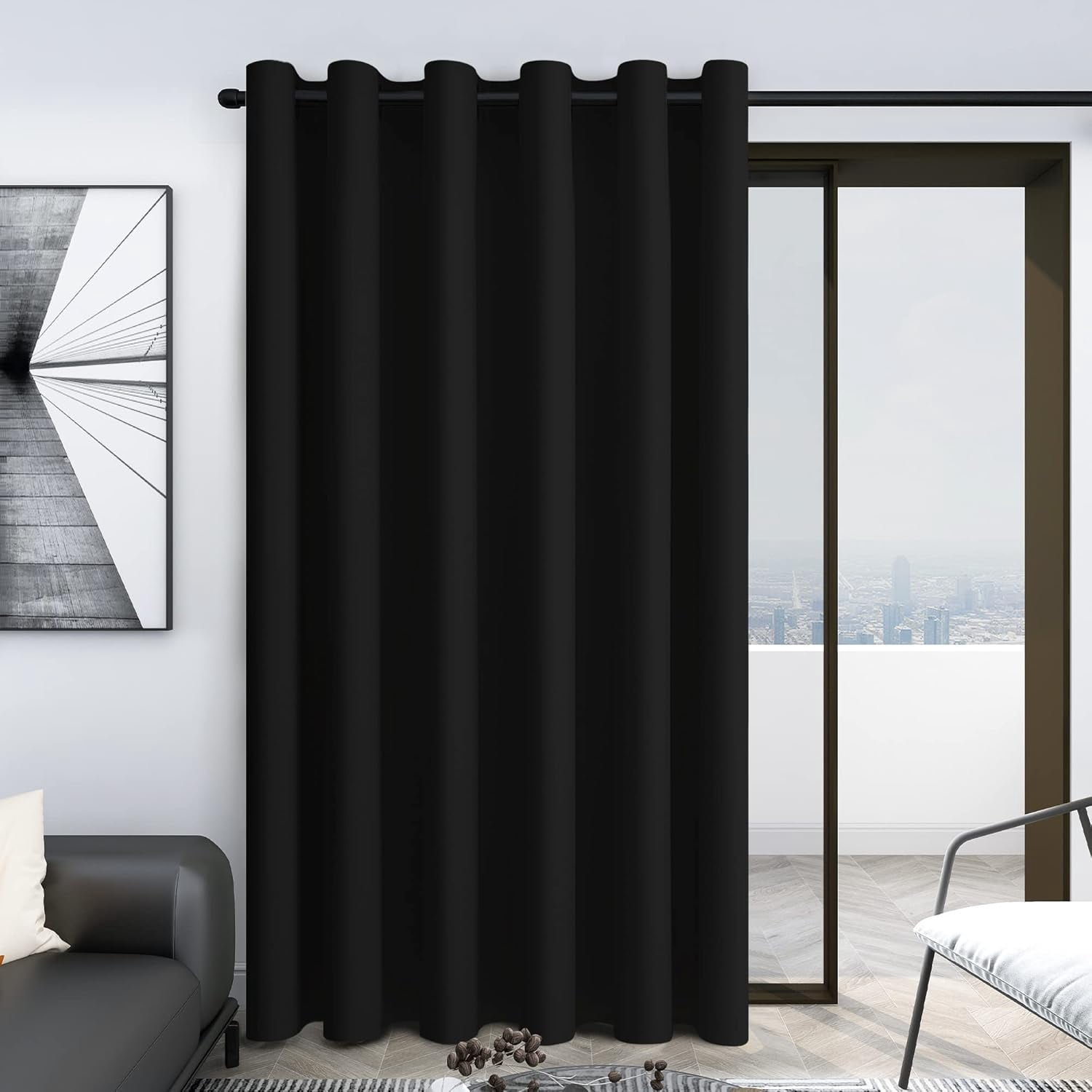 100% Blackout Curtains – Noise Reducing, Thermal Insulated Room Divider
