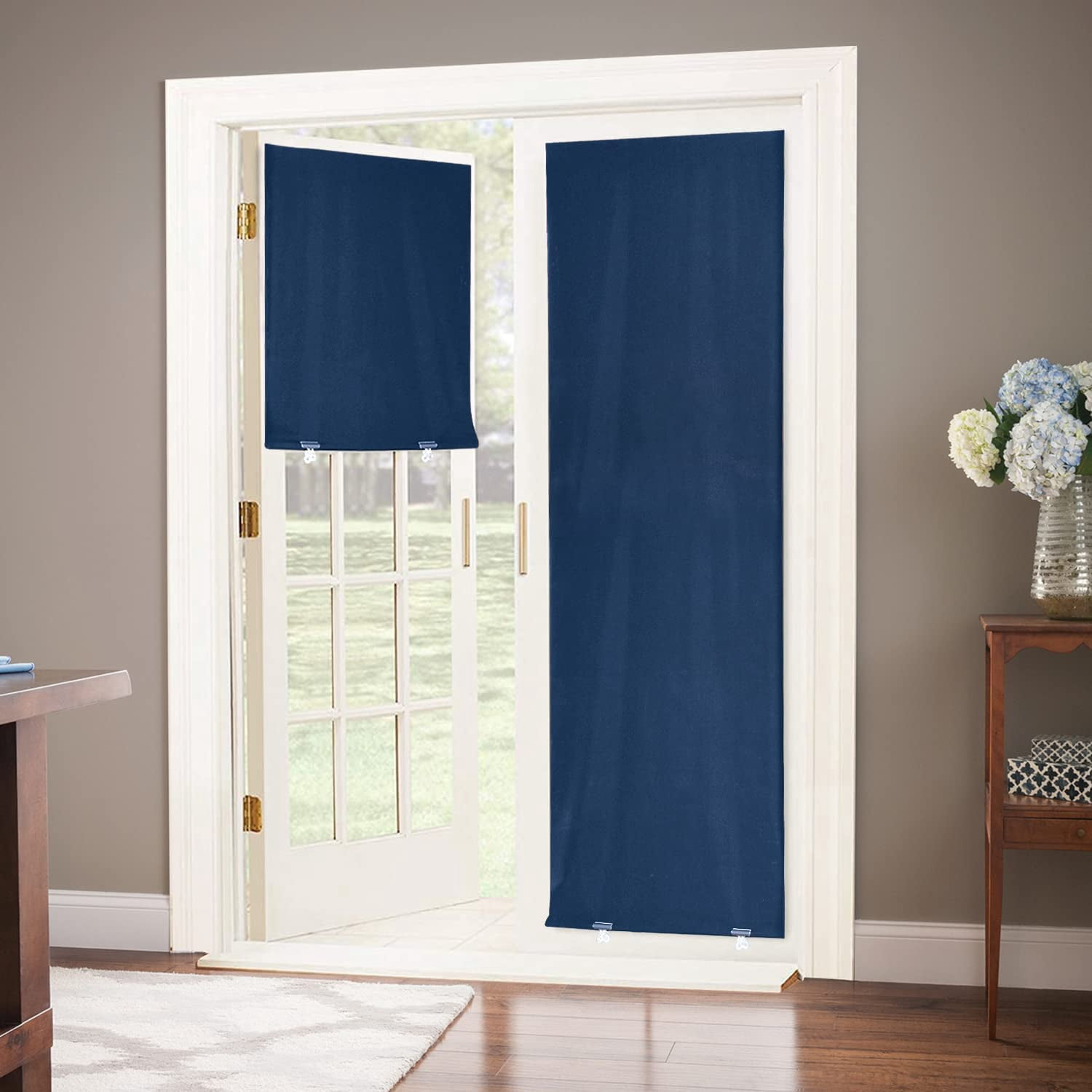 100 Blackout Door Curtain, No Tools No Drill Cordless Blinds for