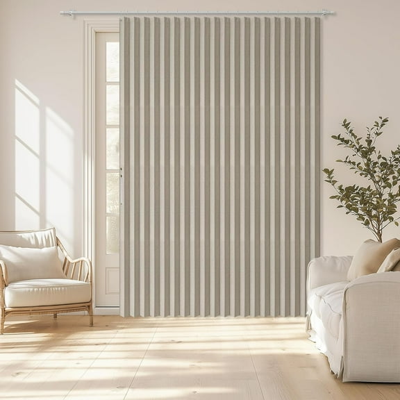 100% Blackout Doorway Curtains Accordion Doors for Doorway Curtains Applicable Patio Door Curtain Sliding Door Curtains Sliding Door Blinds Closet Curtains(Cream White 98" W x 106" L) 1 Panel