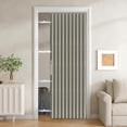 thumbnail image 1 of 100% Blackout Fabric Folding Door Curtain with Magnetic Closure - Accordion Style for Sliding Doors, Closets,Wardrobe and Temporary Door Solutions Doorway Curtains（W42 x L78, Grey 1 Panel）, 1 of 8