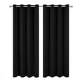 thumbnail image 1 of 100% Blackout Insulated Curtain Set (Black) - Powerful Noise Reduction Curtains for Bedrooms, Offices, and Theaters (1-Pack), 1 of 6