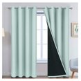 thumbnail image 1 of 100% Blackout Lined Pair Curtains, Window Treatment Thermal Insulated Soundproof Drapes for Bedroom(52Wx84L, Aqua, 2 Panels), 1 of 9
