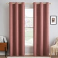 100 Blackout Linen Textured Curtains For Bedroom Solid Thermal