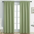 thumbnail image 1 of 100% Blackout Patio Sliding Door Curtains 63 inch Length, Grommet Room Divider Thermal Insulated Curtain Drapes for French Door/Living Room (Green, W52 x L63, 2 Panels), 1 of 6