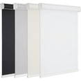 thumbnail image 1 of 100% Blackout Roller Shades Cordless Blinds for Windows, Free-Stop Shades, Thermal Insulated Fabric, UV Protection, Natural Woven Blinds for Home and Office,35" W*72" H,White, 1 of 15