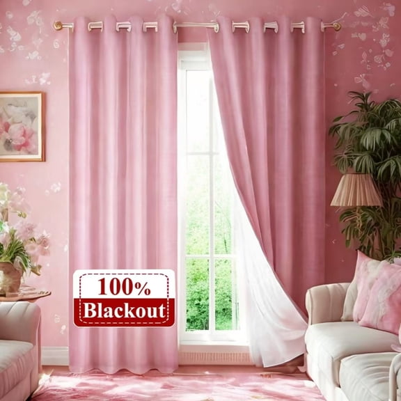 100% Blackout Velvet Curtains with Grommet, Thermal Insulated Super Soft Privacy Noise Reducing Velvet Curtains for Bedroom, 2 Panels