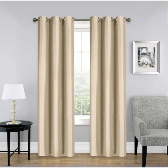 Gorgeous Home Linen 100% Blackout Window Curtain Drapes For Bedroom Living Room Taupe Set of 2 panels 35" wide X 84" long