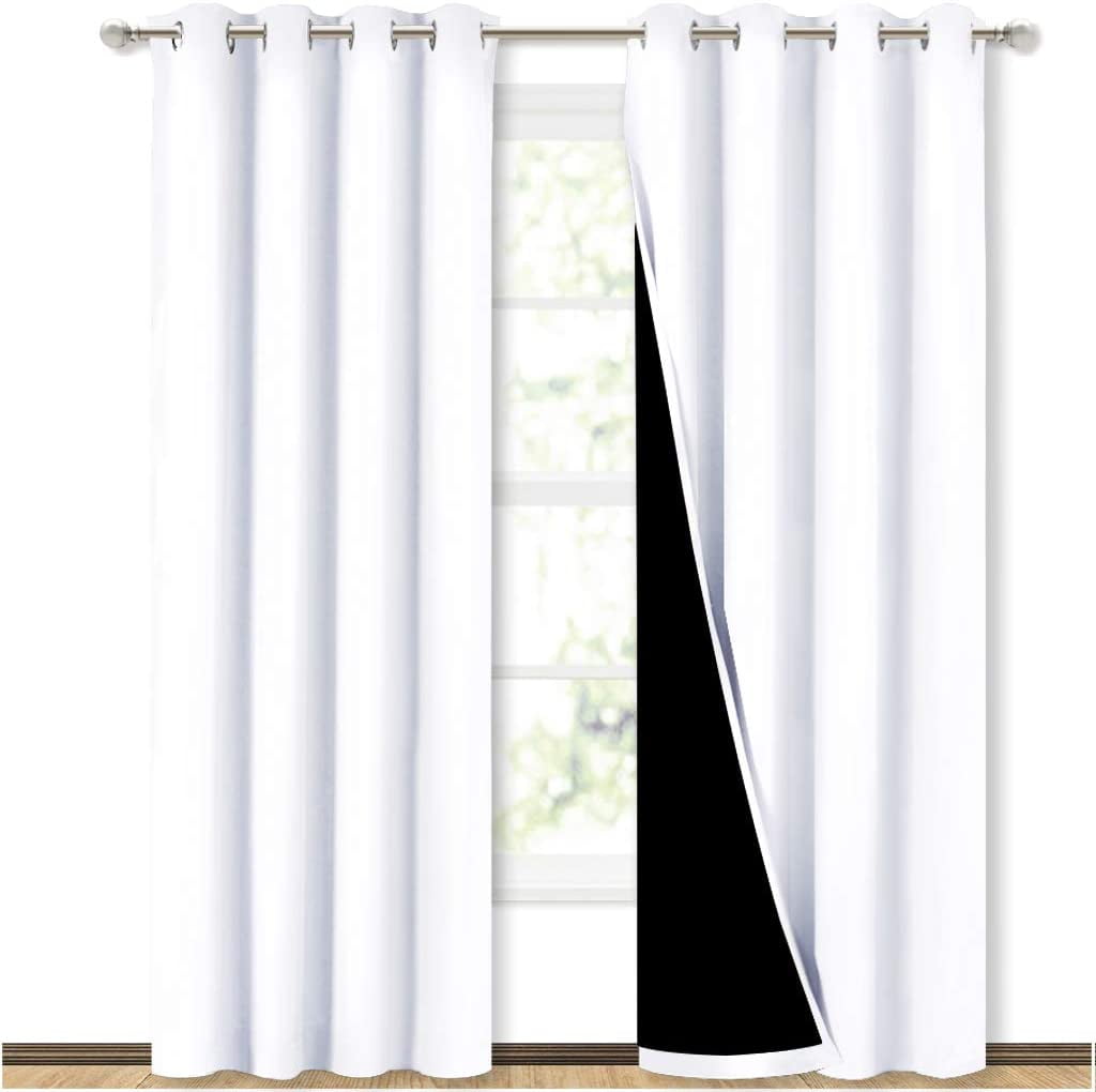 100 Blackout Window Curtain Panels, Cold and Full Light Blocking