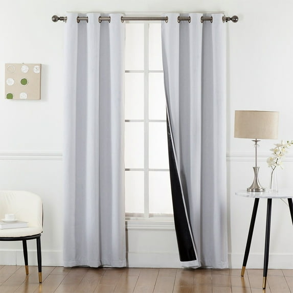 100% Blackout Window Curtains - Black Back & Grommets - 7 COLORS - 4 SIZES!!!