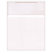 100 Blank Check Stock - Check on Top Mazed - Paper Weight # 70 High Security Check Paper - Brown Mazed