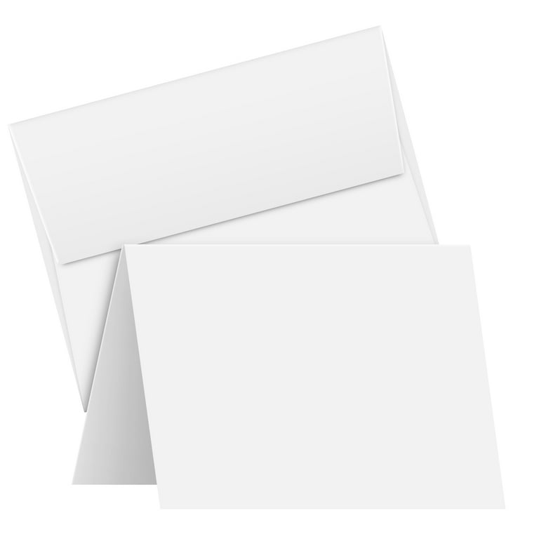 100 Blank White Greeting Cards Set – A2 (4.25 x 5.5) Cardstock and  Envelopes – Customized and Personalized Cards for Business, Holidays,  Bridal