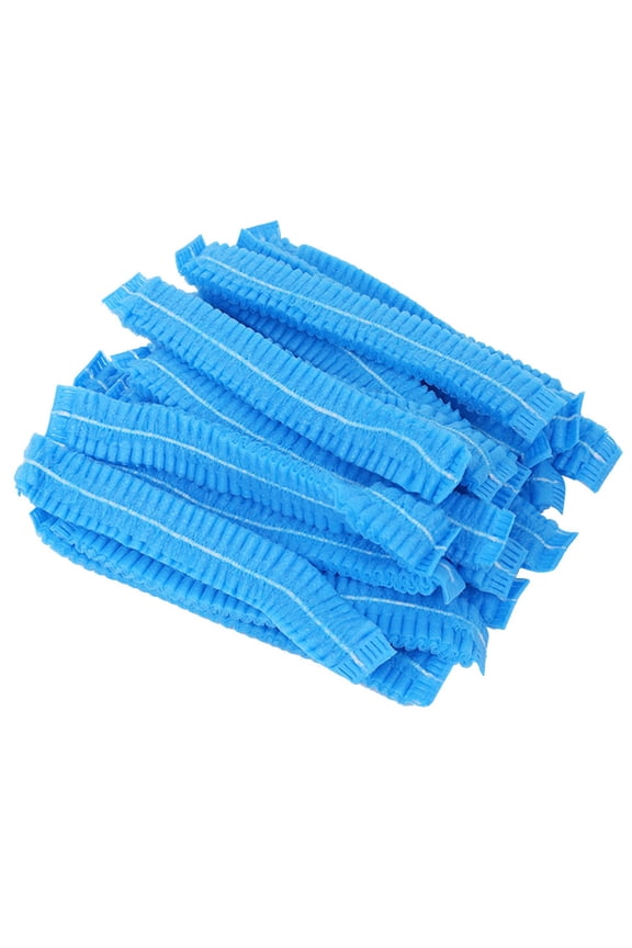 100 Blue Non-woven Mob Caps for Makeup (100PCS)
